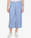 Ruby Rd. Petite Yarn Dye Stripe Relaxed Soft Capri Pants