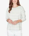 Ruby Rd. Petite Yarn Dyed Stripe Knit Top In Multi