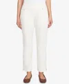Ruby Rd. Petite Zipper Hem Pull-on Pants In White