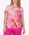 Ruby Rd. Plus Size Bold Watercolor Floral Knit Top In Multi