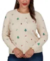 Ruby Rd. Plus Size Cable-knit Holiday Pullover Sweater In Brown
