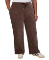 Ruby Rd. Plus Size Corduroy Wide-leg Pull-on Pants In Black