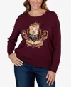 Ruby Rd. Plus Size Corgi Graphic Long-sleeve Pullover In Fig