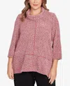Ruby Rd. Plus Size Cowl Neck Spacedye Chenille Knit Top In Multi