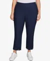 Ruby Rd. Plus Size Embroidered Ankle Pant In Blue
