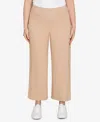 Ruby Rd. Plus Size Embroidered Stretch Pull On Pants In Brown