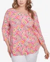 Ruby Rd. Plus Size Floral Knit Top