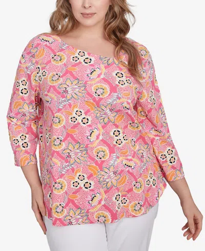 Ruby Rd. Plus Size Floral Knit Top