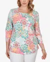 Ruby Rd. Plus Size Floral Medallion Knit Top In Multi