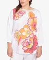 Ruby Rd. Plus Size Floral Pop Knit Top
