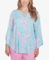 Ruby Rd. Plus Size Floral Puff Print Top