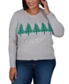 Ruby Rd. Plus Size Holiday Embellished-tree Pullover Sweater In Multi