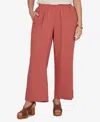 Ruby Rd. Plus Size Lace Trim Lightweight Pull-on Pants In Red