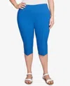 Ruby Rd. Plus Size Ladder Hem Americana Clamdigger Capri Pants