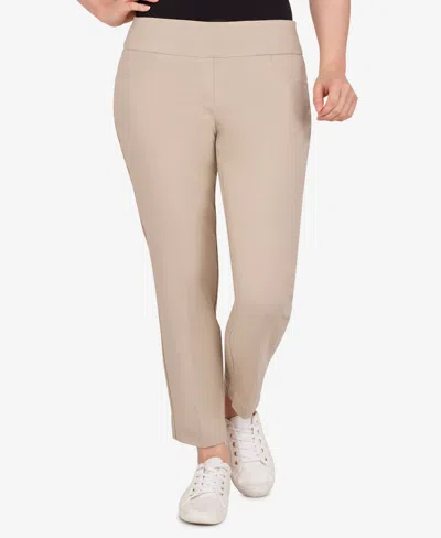 Ruby Rd. Plus Size Mid-rise Ankle Pants In Brown