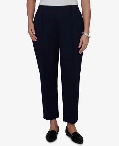 Ruby Rd. Plus Size Mid-rise Pull-on Ponte Pants In Blue