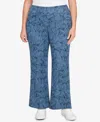 Ruby Rd. Plus Size Paisley Stretch Denim Pull-on Ankle Jeans In White