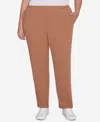 Ruby Rd. Plus Size Pull On Cozy Hatchi Pants In Brown