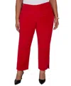 Ruby Rd. Plus Size Pull-on Velvet Ankle Pants In Red