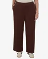 Ruby Rd. Plus Size Sleek Seam Knit Pull-on Pant In Burgundy