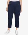 Ruby Rd. Plus Size Soft Denim Faux Pocket Pants In Blue