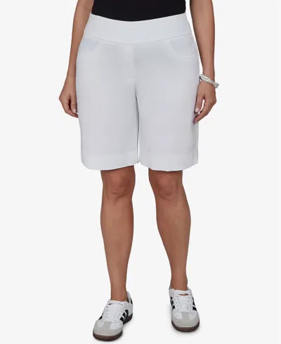 Ruby Rd. Plus Size Soft Hand Twill Shorts In White