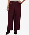Ruby Rd. Plus Size Solid Pique Wide-leg Pull-on Pants In Burgundy