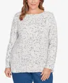 Ruby Rd. Plus Size Speckled Chenille Eyelash Sweater In Multi