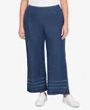 Ruby Rd. Plus Size Stretch Fringe Pull-on Ankle Jeans In Purple