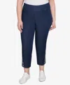 Ruby Rd. Plus Size Super Soft Stretch Denim Embroidered Ankle Jeans In Purple