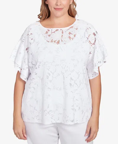 Ruby Rd. Plus Size Tropical Burnout Top