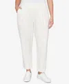 Ruby Rd. Plus Size Ultra Soft Knit Cuffed Ankle Pants In White