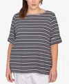 Ruby Rd. Plus Size Variegated Stripe Knit Top