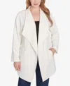 Ruby Rd. Plus Size Winter Scroll Quilted Knit Jacket In Ivory