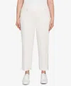Ruby Rd. Plus Size Zipper Hem Pull On Pants In White