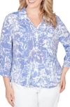 Ruby Rd. Ruby Rd Print Collared Top