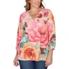 Ruby Rd. Ruby Rd Printed Sublimation Top In Multi