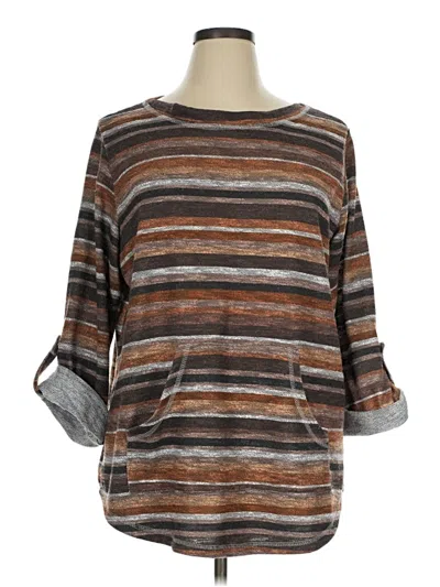 Pre-owned Ruby Rd. Pullover Sweater In Brown