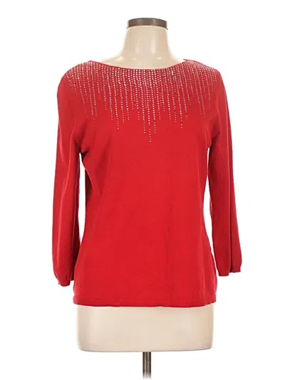 Pre-owned Ruby Rd. Pullover Sweater In Red