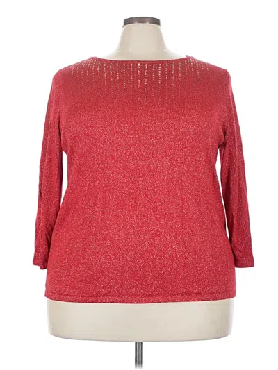 Pre-owned Ruby Rd. Pullover Sweater In Red