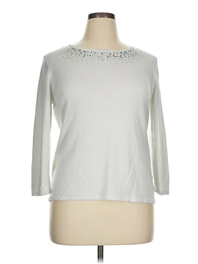 Pre-owned Ruby Rd. Pullover Sweater In Silver