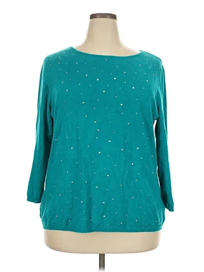 Pre-owned Ruby Rd. Pullover Sweater In Teal
