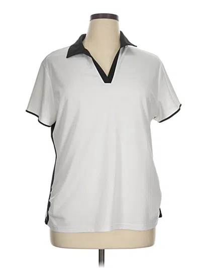 Pre-owned Ruby Rd. Short Sleeve Blouse In Silver