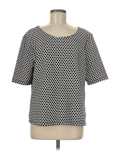 Pre-owned Ruby Rd. Short Sleeve Top Black Square Neckline Tops