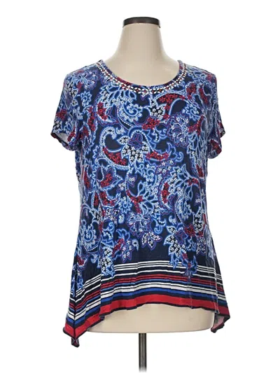 Pre-owned Ruby Rd. Short Sleeve T-shirt In Blue