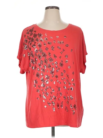 Pre-owned Ruby Rd. Short Sleeve T-shirt In Red