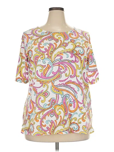 Pre-owned Ruby Rd. Short Sleeve T-shirt In White