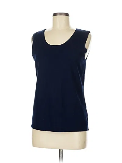 Pre-owned Ruby Rd. Sleeveless Top Blue Scoop Neck Tops