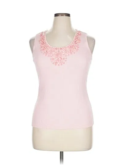 Pre-owned Ruby Rd. Sleeveless Top Pink Scoop Neck Tops