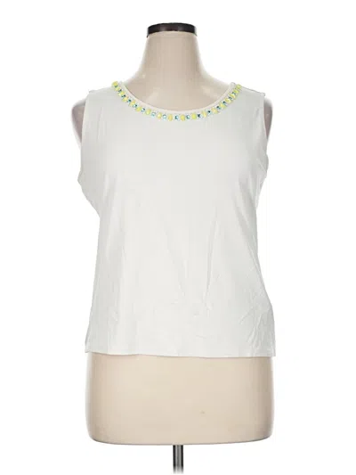 Pre-owned Ruby Rd. Sleeveless Top White Scoop Neck Tops